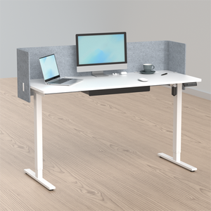 Bàn đứng 55x24 inch với bảng điều khiển riêng tư và thảm bàn, bàn đứng có thể điều chỉnh với Máy tính để bàn một mảnh - Product Image 3