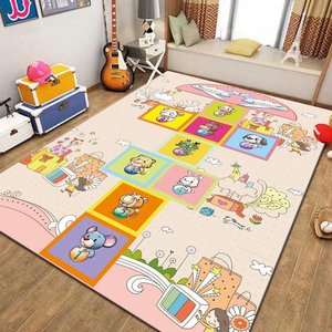 Tapis <span class=keywords><strong>de</strong></span> sol éducatif pour enfants en fausse fourrure <span class=keywords><strong>de</strong></span> cachemire, motif dessin animé, pour <span class=keywords><strong>jeu</strong></span> <span class=keywords><strong>de</strong></span> <span class=keywords><strong>marelle</strong></span>, chambre à coucher, tatami, fenêtre en baie, couverture <span class=keywords><strong>de</strong></span> chevet créative - Product Image 4