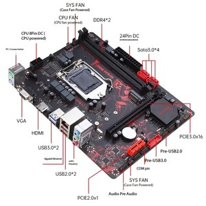 Bilgisayar anakartı H311M-G i5 9400F 4-tube Xianglong 400 güney çin 16G 2666 bellek memory 8G soket bilgisayar anakartı - Product Image 2