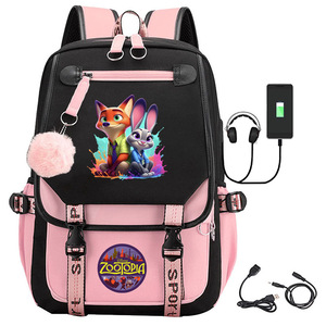 Meistverkaufter Zootopia <span class=keywords><strong>2</strong></span>-Zoll-Cartoon-Rucksack für Teenager und Kinder, geeignet für Reisen, USB-Notebook-Rucksack - Product Image 5