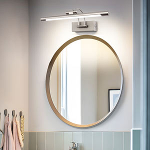 Lámpara de pared de Hotel con Control táctil, decoración del hogar, imagen cromada, iluminación artística, lámpara de pared impermeable, lámparas de espejo de cuerpo de acero inoxidable - Product Image 6