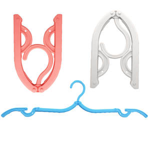 Percha plegable para ropa con clips, tipo gancho rectangular, organizador de ropa de viaje para pantalones, corbatas y otras prendas. - Product Image 3