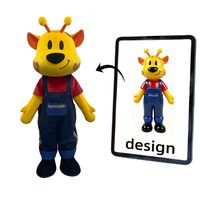 Costume de mascotte girafe en peluche personnalisé en EVA avec ventilateur intégré pour adulte unisexe, grande taille, promotionnel