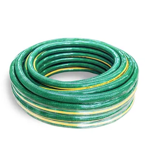 Tuyau d'arrosage flexible en PVC vert durable et résistant à la corrosion 3/4