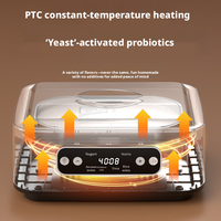 Yaourtière en acier inoxydable 1,6 L avec contrôle de la température, machine de fusion domestique, source d'alimentation électrique, appareil à enzymes pour la maison