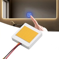 Miroir de salle de bain LED avec interrupteur tactile, 12V 24V, gradation CCT, anti-buée et contrôle de mémoire pour miroir intelligent