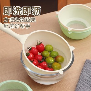 Rice Washing Strainer Fine Mesh Plastic Colander Kitchen Sink Rice Vegetable Fruit <b>Drain</b> <b>Basket</b> - Product Image 3