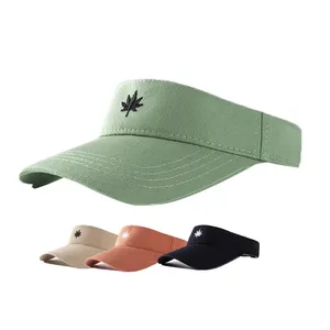 Custom logo outdoor beach sun visor hat uv protection adjustable embroidery fashion designer visor hats