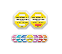 Autocollant adhésif personnalisé avec logo, capteur d'impact 25G, forte adhérence, indicateur d'impact pour l'expédition, avertisseur de choc pour le transport
