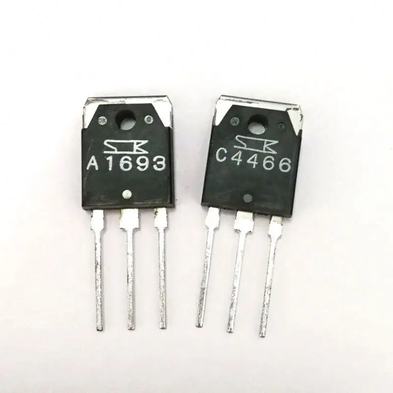 Circuito integrado transistor npn 80v, 6a 20mhz 60w com buraco TO-3P 2sc4466 2sc 446 2sa1693 a1693 c4466