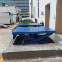 Plateforme élévatrice à ciseaux fixe robuste avec capacité de 1 à 20 tonnes, table de 1200x1200 mm pour le transfert de marchandises
