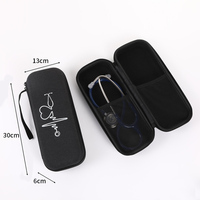 Étui de stéthoscope portable personnalisé, simple, en matériau EVA écologique, design luxueux et durable, fermeture éclair, résistant à l'eau, grand format