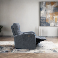 Chaise inclinable de massage moderne en tissu gris clair avec télécommande pour une utilisation en hôpital/salon