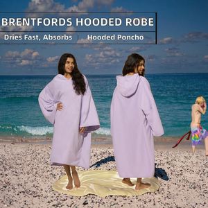 Toalla Poncho con Capucha para Adultos, 100% Algodón, Absorbente y de Secado Rápido, para Baño, Natación y Playa, Venta Directa de Fábrica - Product Image 3