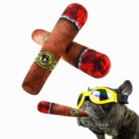 Zigarrenförmiges Großes Hundekau-Spielzeug Langlebiges Quietschendes Zahnreinigungs-Knochen für Drinnen Robustes Spielzeug für Starke Kauer