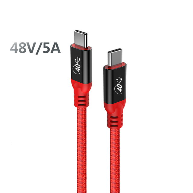 Hot Trending Product USB 4 Cable 40Gbps PD USB 3.2 Gen2 240W 48V 5A 8K 60HZ Fast Charging Data Transfer Cable 4K Display for PC