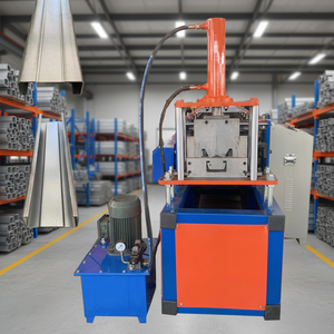 New Automatic <b>Metal</b> C Purlin Roll Forming Machine Steel Profile Shaped Light Steel Purline Roll Forming Machine for Sale - Product Image 1