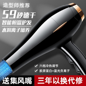 Sèche-cheveux à ions négatifs et lumière bleue 800W pour salon et usage domestique avec protection contre la surchauffe - Product Image 4