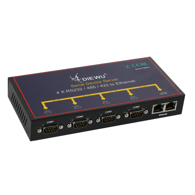 4 Multiple Port RS232 RS485 Serial to Ethernet TCP/IP Converter Modbus Industrial Module Converter