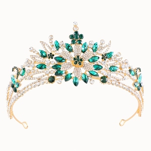 มงกุฎเจ้าสาวคริสตัลแบบโรแมนติก ดีไซน์บาโรก งานแต่งงานสุดหรู ประดับด้วยคริสตัลและเพชรเทียม - Product Image 6