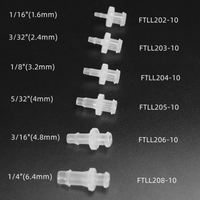 Adaptor Selang Medis Tekanan Rendah Grosir, Luer Lock ke Barb Nylon, Male Female, Fitting