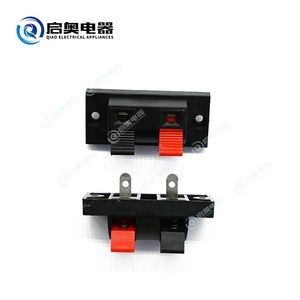 Clip de câblage de haut-parleur épaissi <span class=keywords><strong>2</strong></span> bits Audio rouge noir pince de haut-parleur panneau de câble Audio borne de liaison - Product Image 3