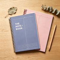 Carnet à spirales avec impression de logo OEM, couverture rigide en carton mat, motif et couleur personnalisés, pages intérieures quadrillées pour notes quotidiennes