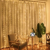 Guirlandes LED avec télécommande USB, étanches IP55, 3m*2m, blanc chaud, décoration de Noël et de mariage pour la maison