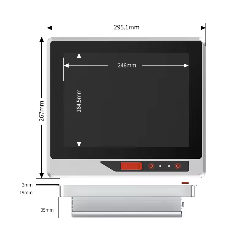 15-Inch High-Brightness Touch Panel Industrial PC with DDR4 Memory Android Embedded Front-USB Fully Sealed and Wall-Mount Design