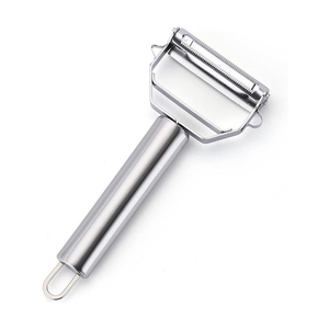 Éplucheur à légumes en acier inoxydable 2 en 1 ultra-affûté pour carottes, pommes de terre, concombres, gadget en métal - Product Image 1