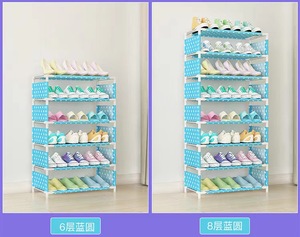 Étagère à chaussures combinée multicouche, simple, petite, pour dortoir, hall, anti-poussière, multifonctionnelle pour la maison - Product Image 4