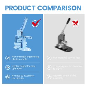 เครื่องทำป้าย DIY <span class=keywords><strong>ส</strong></span>ีฟ้า รุ่นขายดีปี <span class=keywords><strong>2022</strong></span> แบบกด-ดึง พร้อมแม่พิมพ์สองแบบ (25/32 มม.) ชุดเมนู - Product Image 3