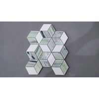 Carrelage en mosaïque carrée 3D, pierre polie, forme irrégulière, moderne, pour salle de bain, intérieur, résistant à l'eau