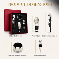 Coffret Cadeau d'Accessoires pour Vin SHUNSTONE, Quatre Pièces, Outils pour Bouteilles, Cadeaux Promotionnels pour les Récompenses des Employés d'Entreprise Annuelles