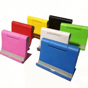 Custom Logo Universal Portable Adjustable Plastic/PP Material Silk Screen Printed Cell Phone <b>Stand</b> Foldable Holder for <b>Desktop</b> - Product Image 2