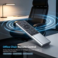 Télécommande infrarouge et Bluetooth JCXK 19 touches avec coque en alliage d'aluminium pour bureaux et chaises électriques intelligents, personnalisable OEM/ODM