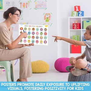 โปสเตอร์แผนภูมิอารมณ์แบบกำหนดเอง คุณรู้สึกอย่างไรวันนี้ พร้อมทักษะการรับมือสำหรับเด็ก การเรียนรู้ที่บ้าน ห้องเล่น ตกแต่งบ้านสำหรับการเรียนที่บ้าน - Product Image 6