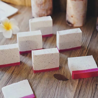 Savon artisanal à la pastèque, procédé à froid, à base d'huiles végétales naturelles, pour le corps et le visage, usage quotidien