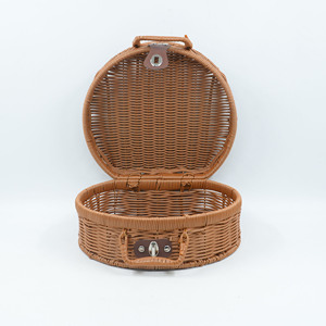 Chất lượng cao tùy chỉnh lưu trữ di động hộp rỗng handmade mây liễu wicker Dã Ngoại giỏ cản trở Bộ cho 2 người làm bằng nhựa - Product Image 2