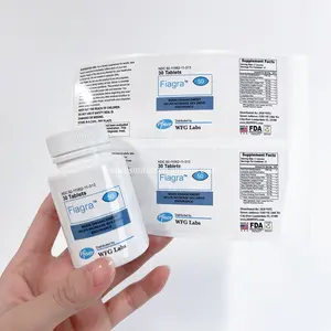 Etiqueta de botella de Medicina de productos químicos adhesivos fuertes de impresión personalizada