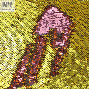 Nanyee-tela Reversible <span class=keywords><strong>de</strong></span> lentejuelas doradas y rosas, 5MM, alta calidad - Product Image 5