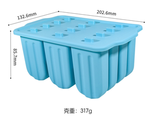 Moules à glaces en silicone faits maison, 12 pièces, supports pour glaces avec 100 bâtonnets en bois, moule à glaces sans BPA, facile à démouler - Product Image 2