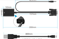 VGA pria Ke HD MI Female adaptor konverter 1080p dengan kabel Audio Video Fr Desktop/ Laptop/ PC/ HD TV-box ke HDTV/AV/ Monitor