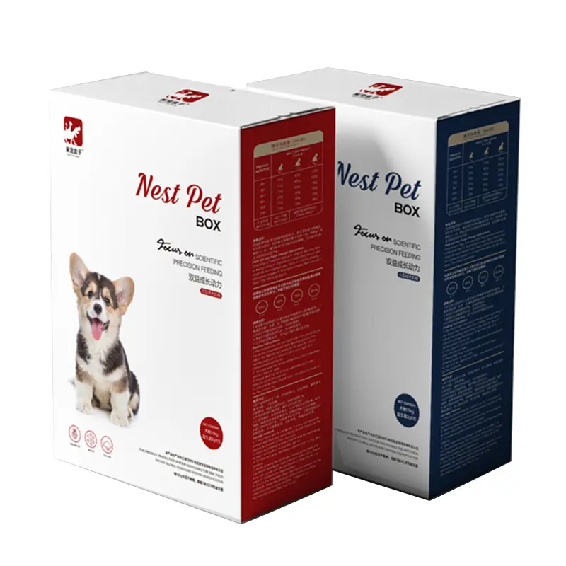 Factory direct selling low price color printing 350gsm card stock pet cat and dog product packaging box for General product