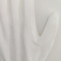 Gants de travail techniques de précision, en polyester blanc tricoté 15 jauges, avec paume enduite de PU blanc, sans poussière, pour manipulation en salle blanche
