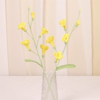 Fleurs au crochet faites à la main colorées, bouquet de fleurs artificielles en laine, micro-crochet de haute qualité, décoration d'intérieur, cadeaux artisanaux