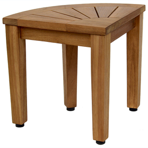Dark Teak Japanese Style Small Stool Bamboo <strong>Bath</strong> <strong>Bench</strong> for Home Use Corner Seat for Shower or <strong>Bath</strong> - Product Image 3