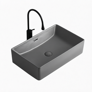 Lavabo de salle de bain ovale en céramique moderne de haute qualité Wayon, finition brillante, installation sur comptoir, pour hôtels et écoles - Product Image 2