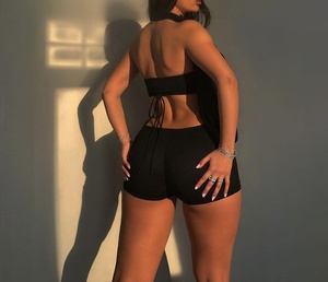 Nuevo Conjunto <span class=keywords><strong>de</strong></span> Dos Piezas para <span class=keywords><strong>Mujer</strong></span>, Top y Mono Ajustado, Sexy, con Escote en V, Espalda Descubierta, Cómodo, Transpirable, <span class=keywords><strong>Ropa</strong></span> <span class=keywords><strong>de</strong></span> Moda para Fiesta Nocturna - Product Image 4