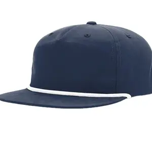 Cappelli da 256 richardson in rilievo all'ingrosso cappello bianco corda snapback cap corona alta a cinque pannelli cappelli morbidi per gli uomini